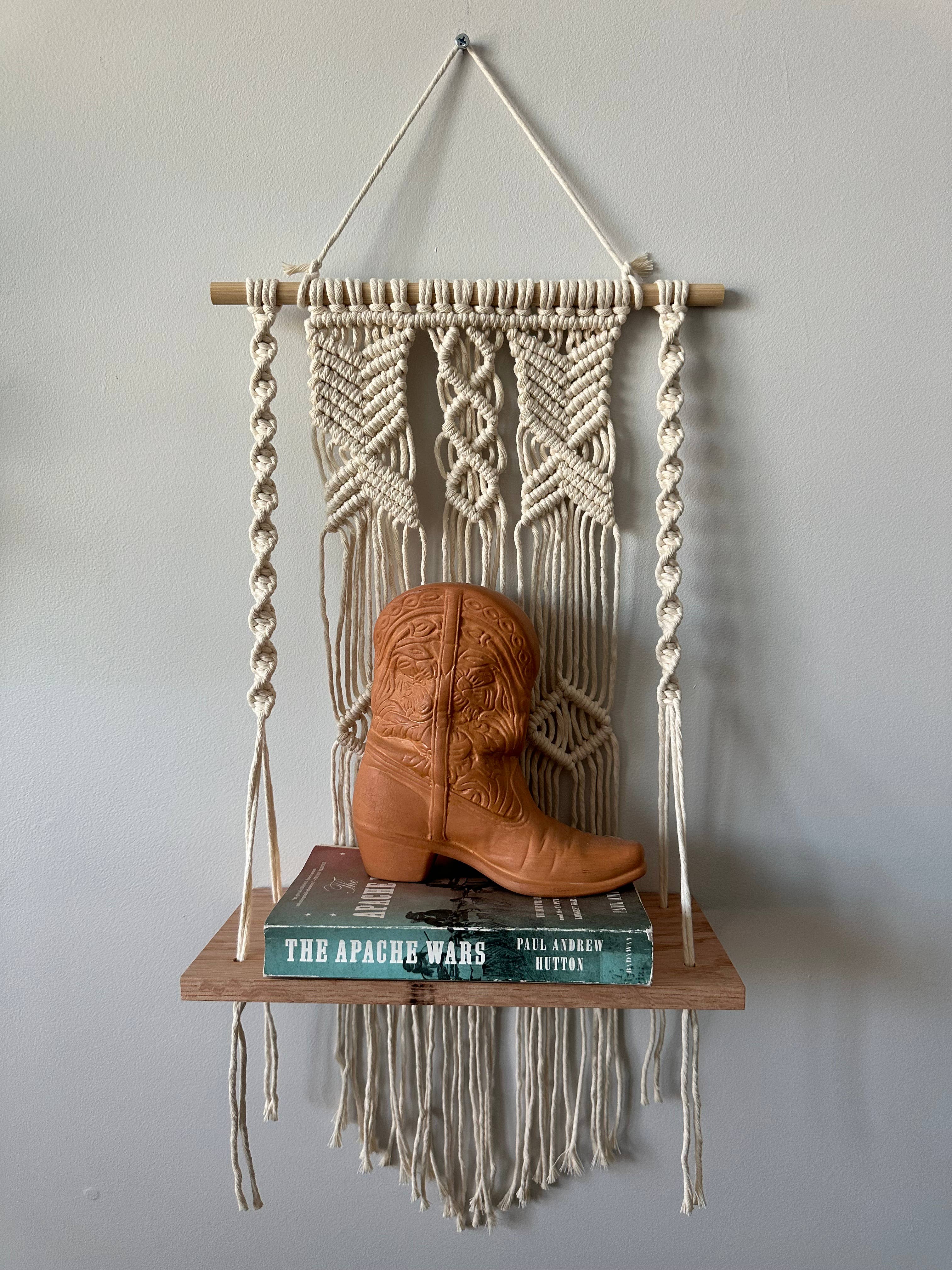 Rosie the Wanderer, Handmade Macramé - Wholesale Wall Mounted Shelf - Macrame Wall Hanging Shelf- "Madison"- Made To Order Macrame6