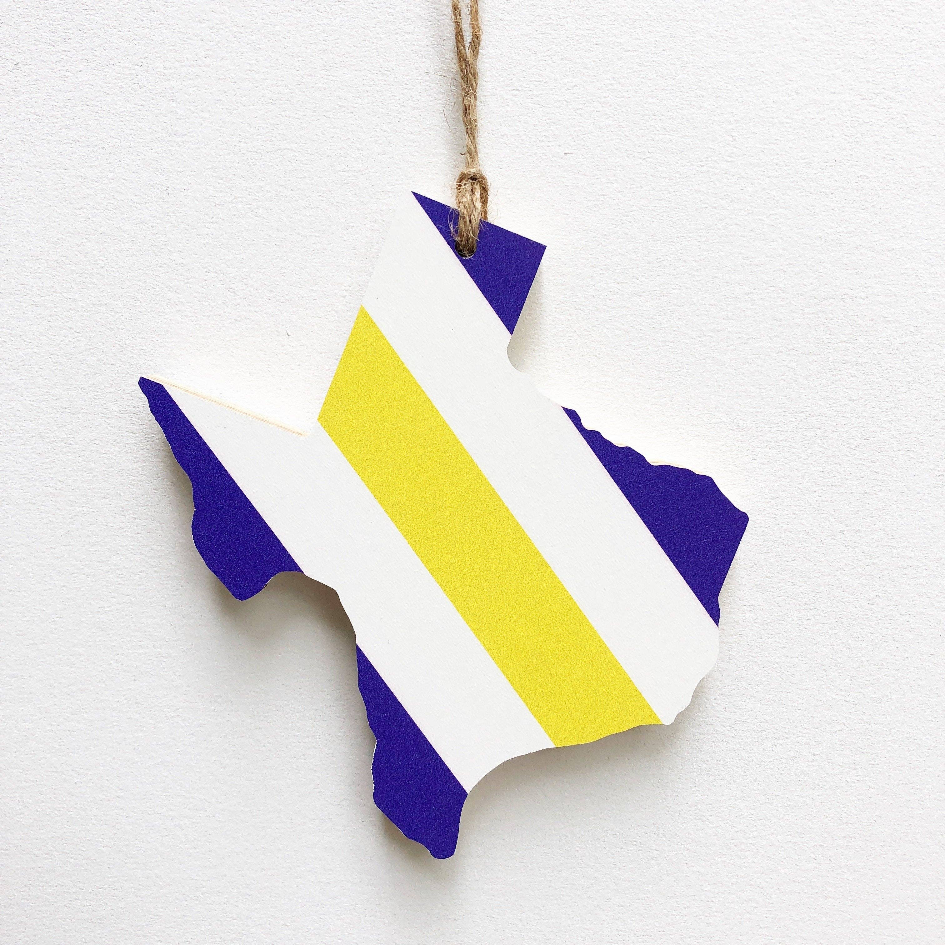 Hemlock & Heather - Wholesale Ornament - Blue/White/Red Team Spirit Texas Ornaments5