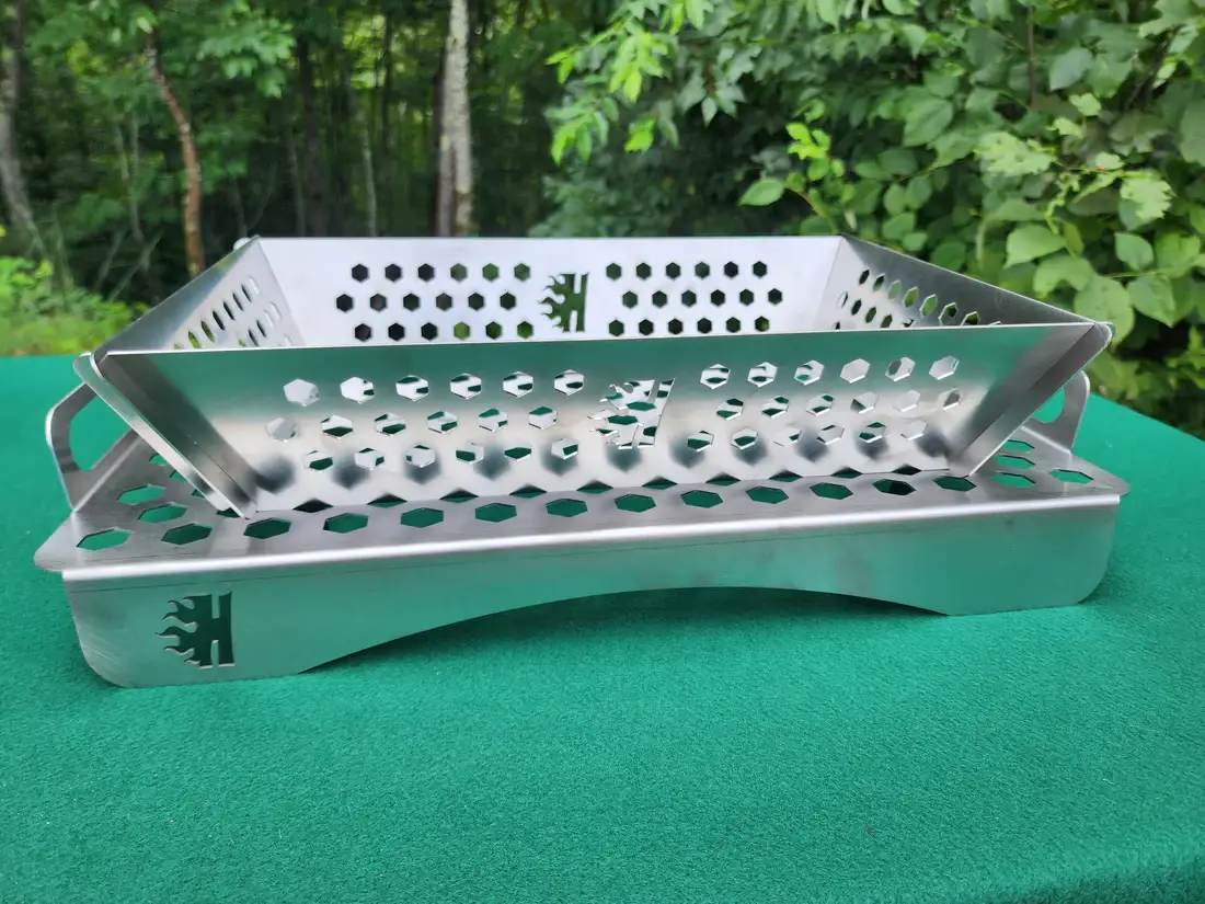 Humphrey's BBQ, Inc - Wholesale Outdoor Grill Tools - Click n' Cook Basket-Small 7.5"X9.5"2