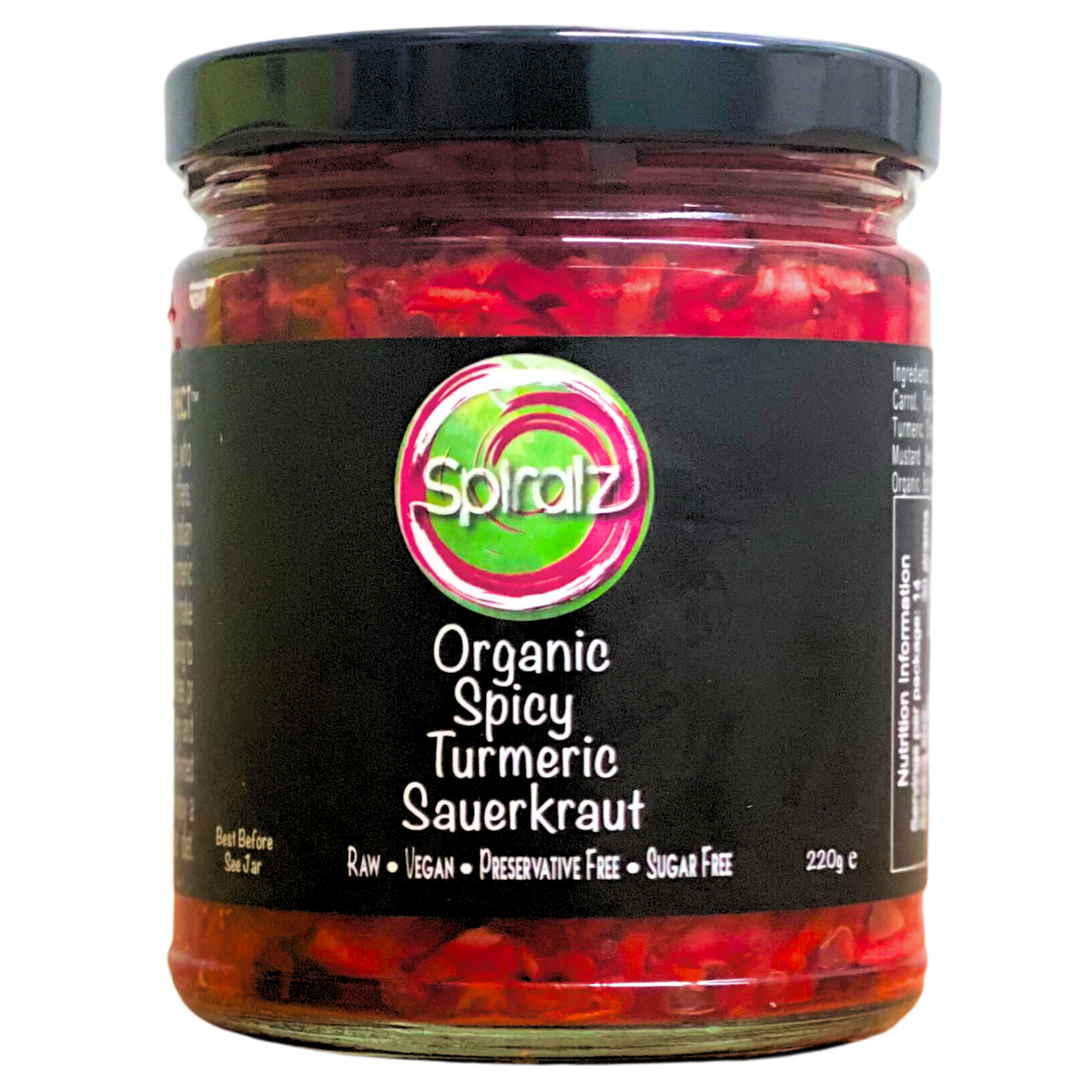 Spiralz Fermented Foods - Wholesale Pickled vegetables - 220G TASTER JAR'S10