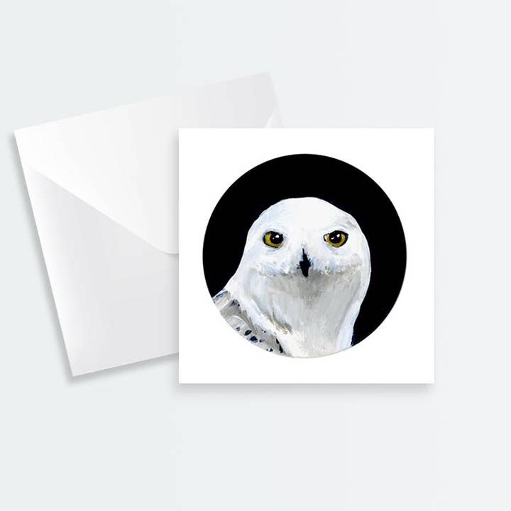 Amanda Surveski Wildlife Art – Großhandel Grußkarten für den Alltag – Snowy Owl Karte