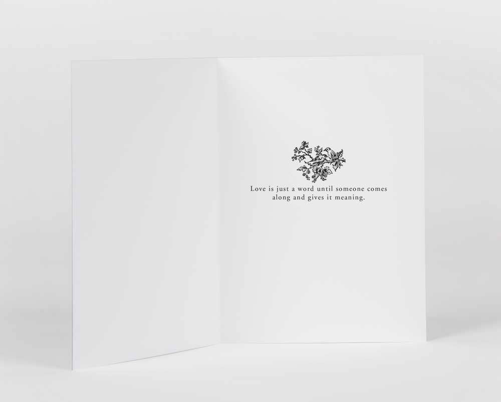 Potluck Press – Engroshandel Valentinsdagskort – Elsker dig fugle Valentine Lykønskningskort1