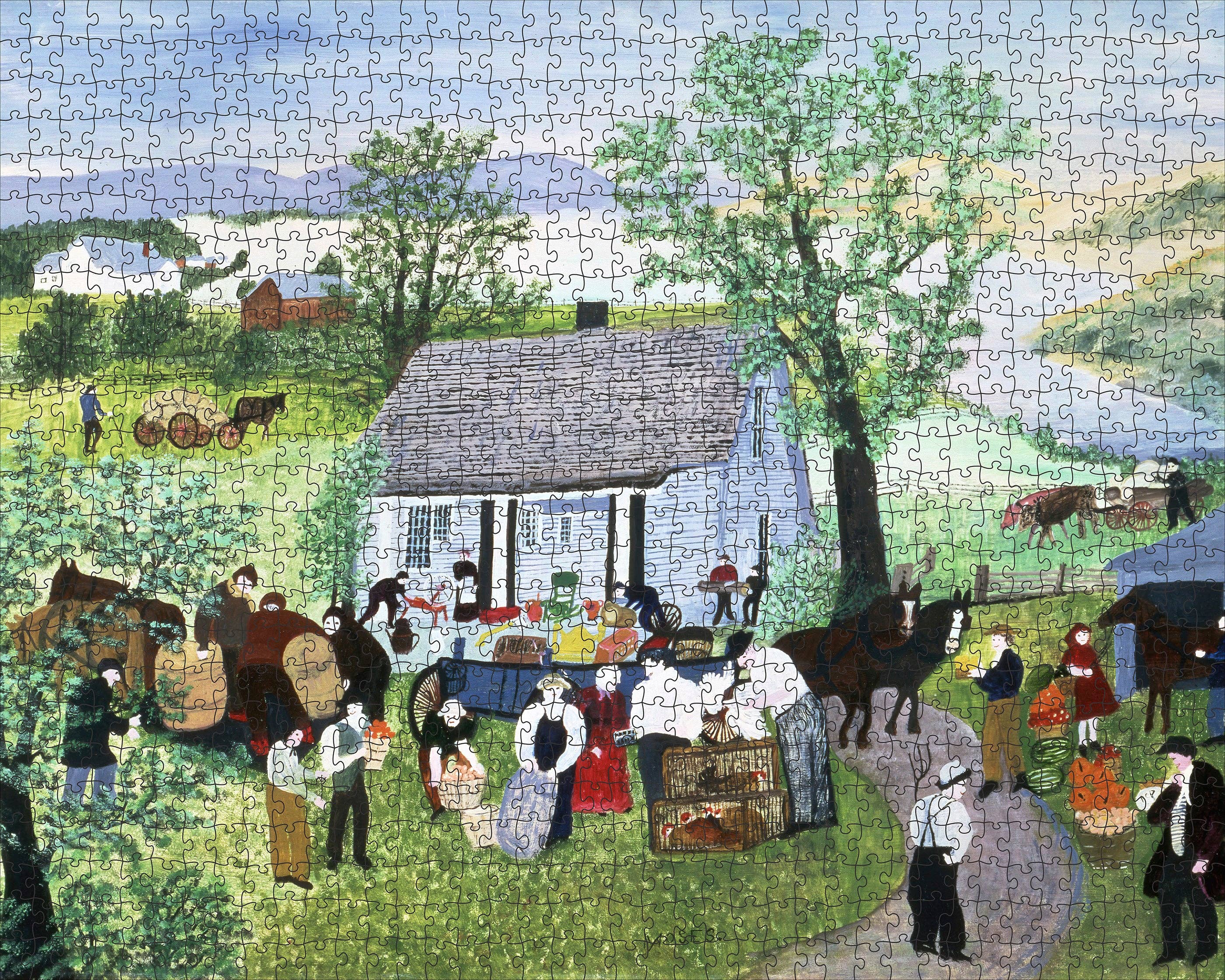Pomegranate - Wholesale Puzzle - Adult - Grandma Moses: Moving Day on the Farm 1000-Piece Jigsaw Puzzle1