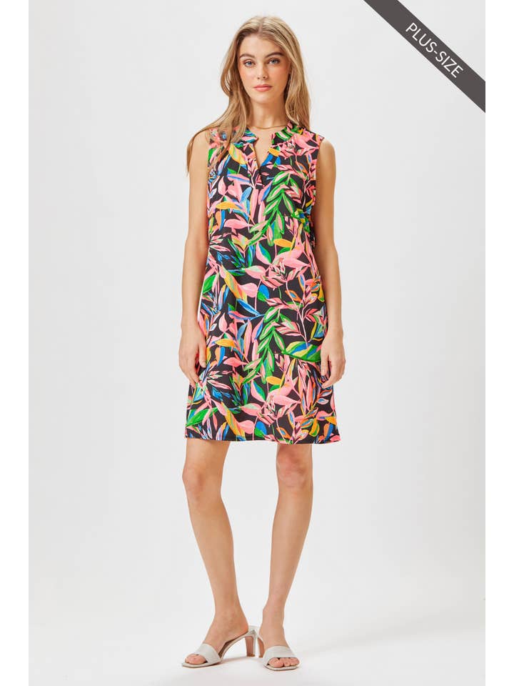 Black PLUS SIZE Tank Dress Features A Line Bodice for wholesale on Faire