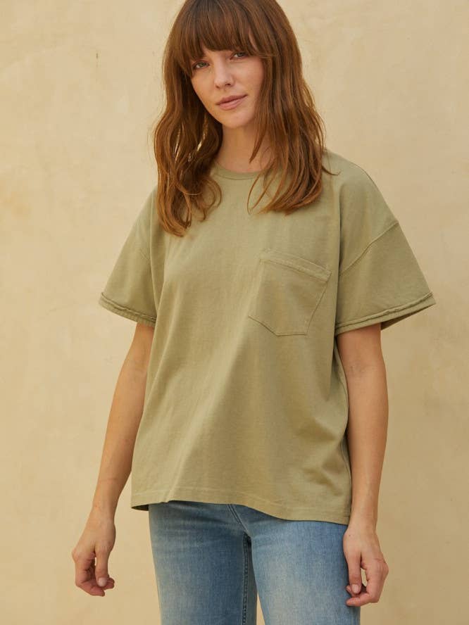 Sage L6520 | Knit Cotton Jersey Garment Washed Tee for wholesale on Faire0