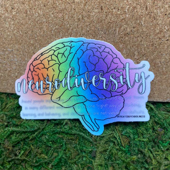 Neurodiversity Vinyl Sticker for wholesale by Created By Caroline Co