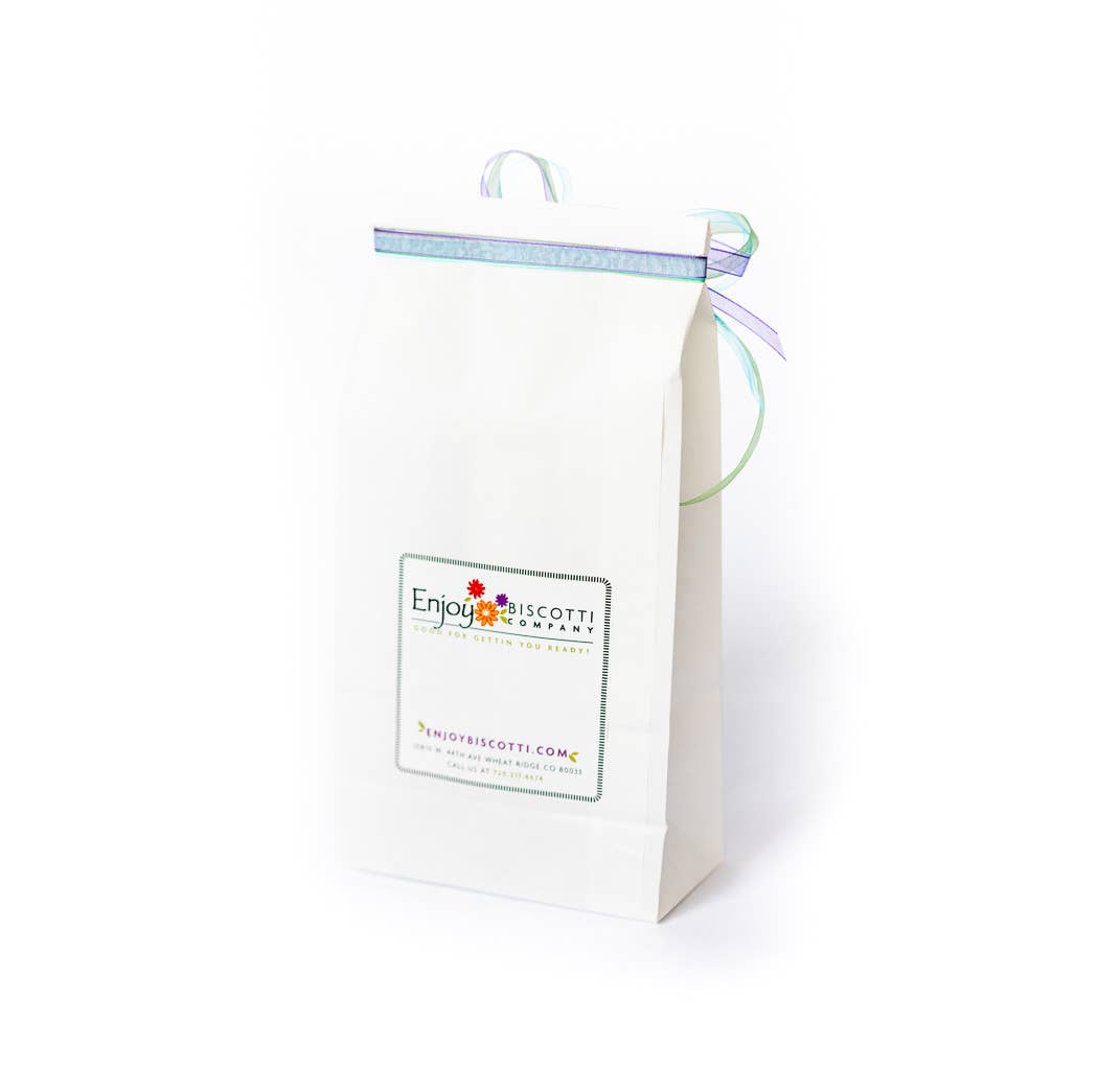 Enjoy Biscotti Company - Wholesale Cookie - Gift Bag of Biscotti - Seasonal Themed Ribbons !9