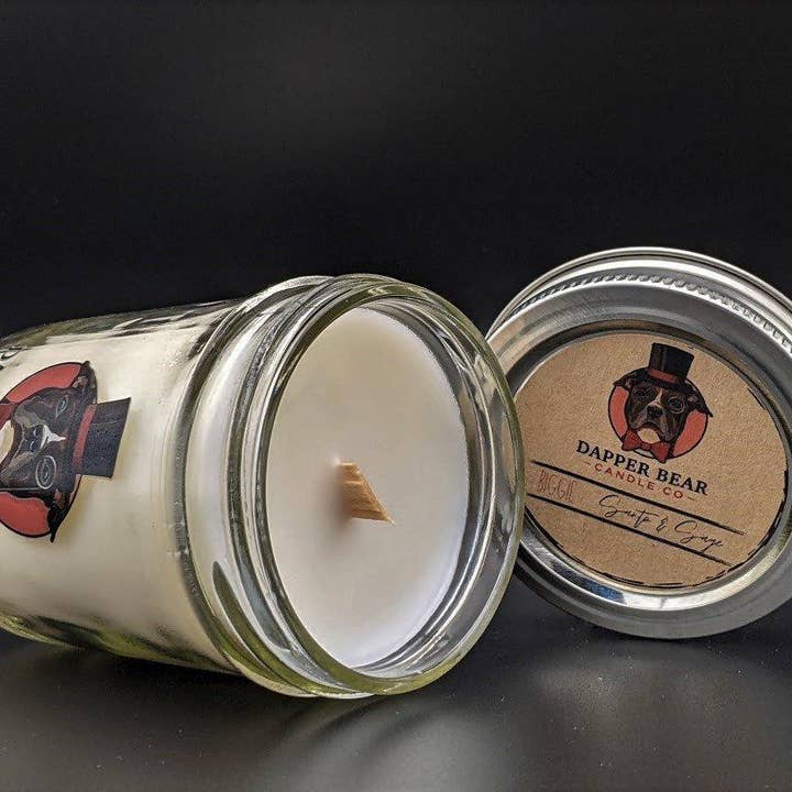 « Biggie » Palo Santo et Sauge pour la vente par DAPPER BEAR CANDLE CO