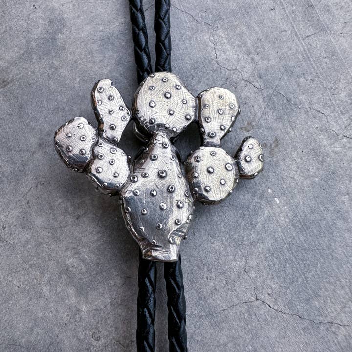 Prickly Pear Cactus Bolo Tie for wholesale by HELIOTROPE