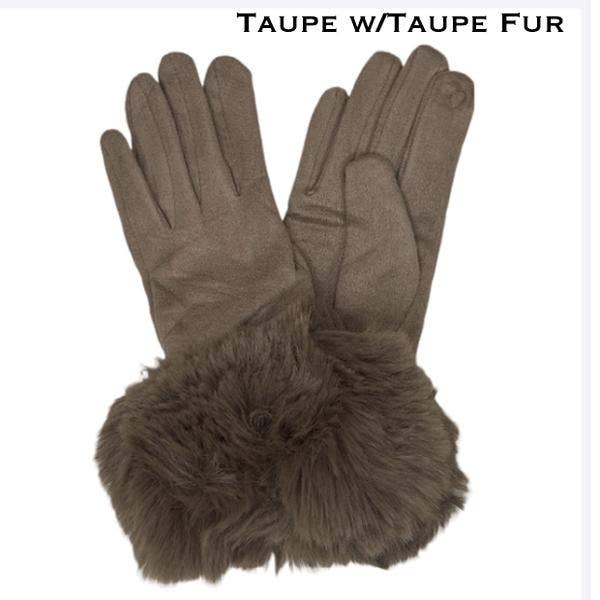 The Magic Scarf Company - Wholesale Gloves - Women's - LC02 - Faux Rabbit Trim Gloves15