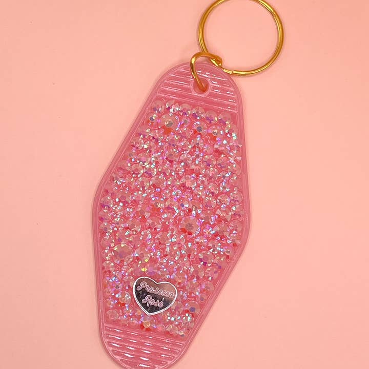 Prosecco Rose Boutique - Wholesale Keychain - Women's - Pink Bling Motel Keychain1