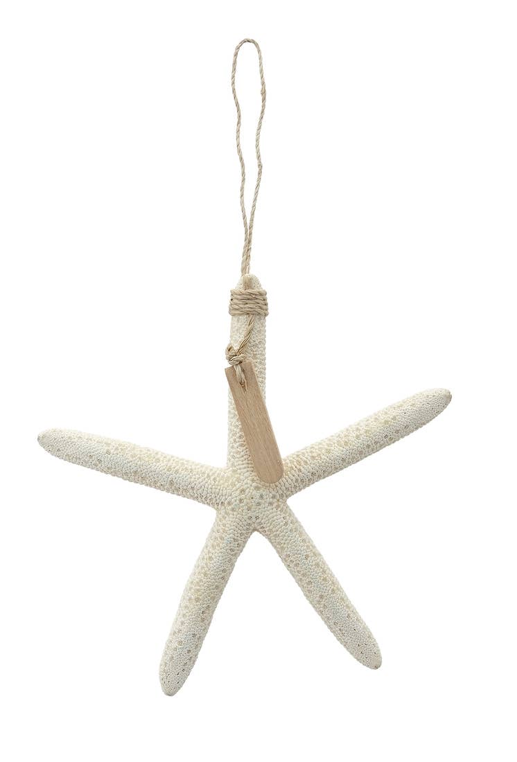 HS Seashells - Wholesale Ornament Set - SET OF 3 BGW Starfish Ornaments 4-5"4