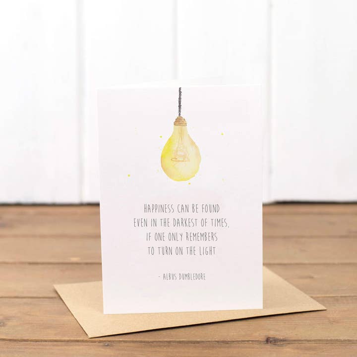 Yellowstone Art Boutique - Vente Cartes d'encouragement - Carte de citation Albus Dumbledore