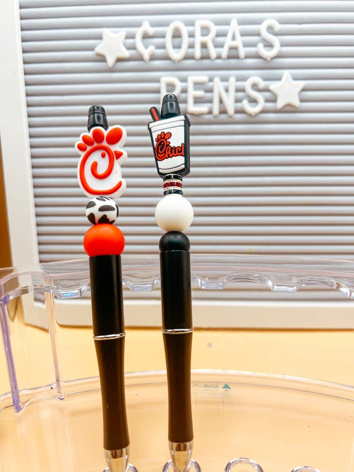 Chick Fila inspired pen set for wholesale by Cora’s Pens