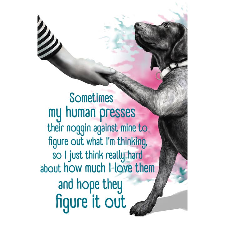 purrPETuallove - Vente Carte de vœux classique - Comprendre - Braque de Weimar