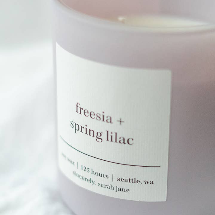 Sincerely Sarah Jane Candles - Wholesale Jar/Filled Candle - Freesia & Spring Lilac3