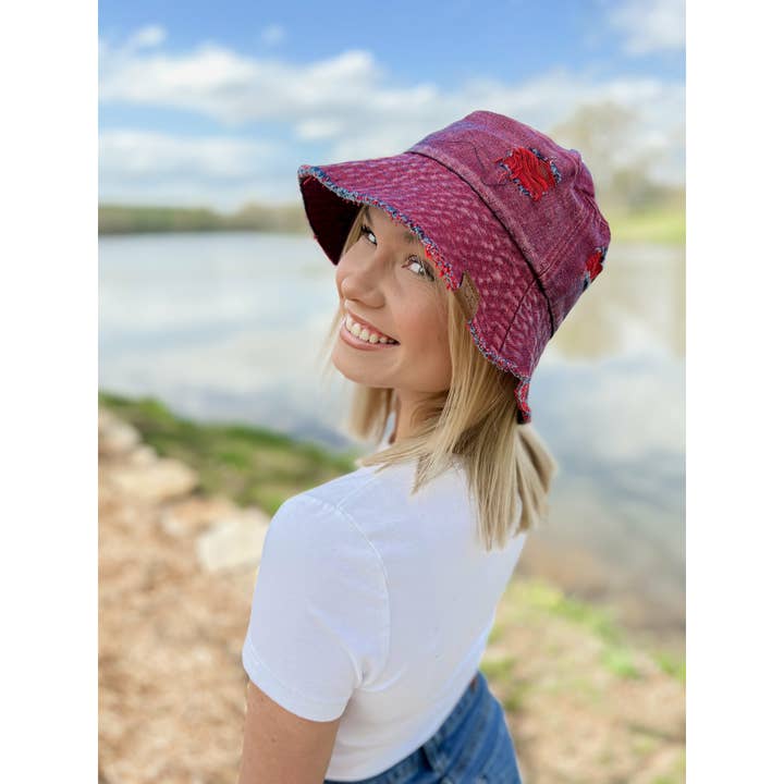 Stone Washed Denim Bucket Hat BK3920 for wholesale by C.C Beanie