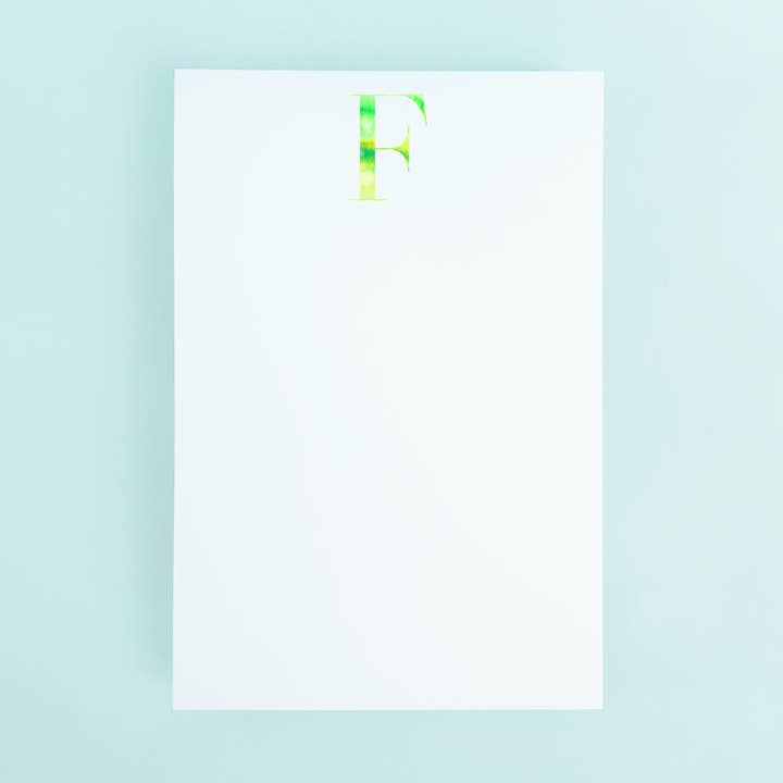 Taylor Paladino - Wholesale Notepad - Adorable 4x6'' 50-Sheet F Initial Notepad0