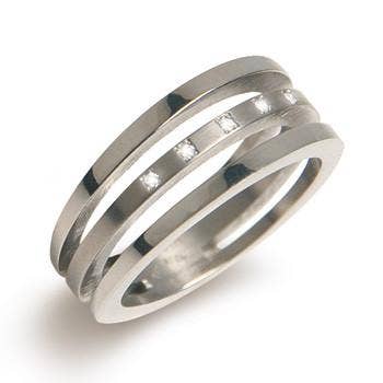 0128-03 Boccia Bague en titane pour la vente par Boccia Titanium