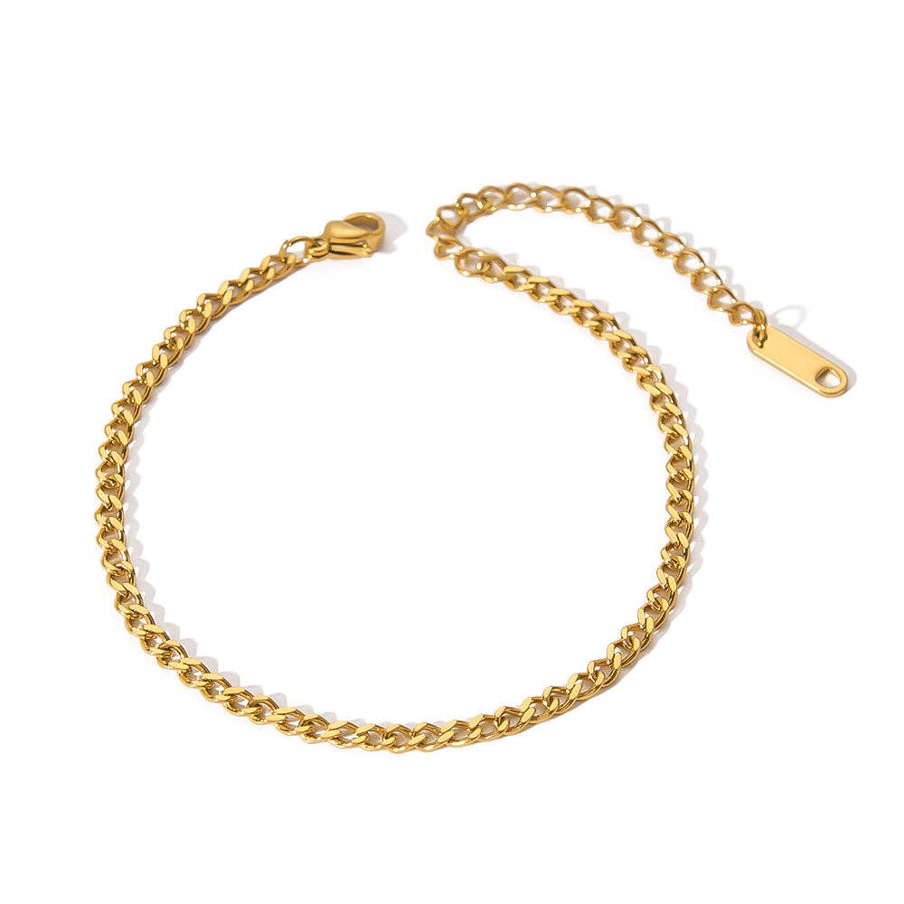 Mio Queena - Wholesale Link & Chain Necklace - Multi Style 18K Golden SS bracelet Chain DIY Accessories-FGS1