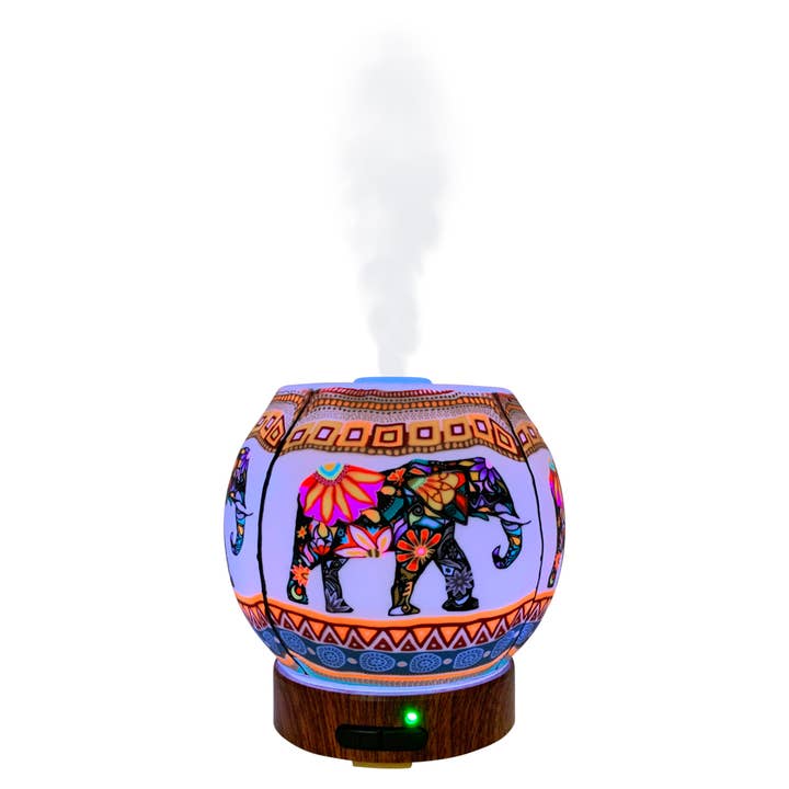 Himalayan CrystalLitez & EssentialLitez - Wholesale Electronic Diffuser - EssentialLitez Essential Oil Diffuser (ETHNIC ELEPHANT)