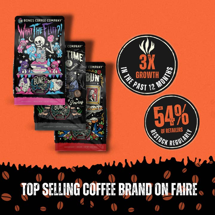 Bones Coffee Company - Wholesale Coffee Beans - Mint Invaders Flavored Coffee | 12oz | Whole Bean & Ground