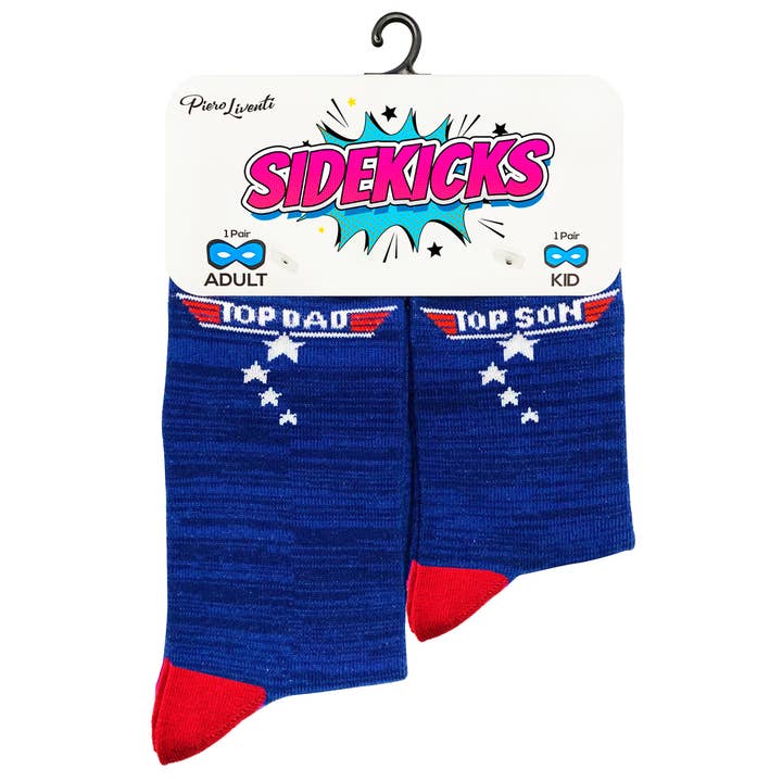 Liventi – wholesale Socks – Men's – 2-pair Sidekicks Daddy and Me Top Dad / Son Socks Set