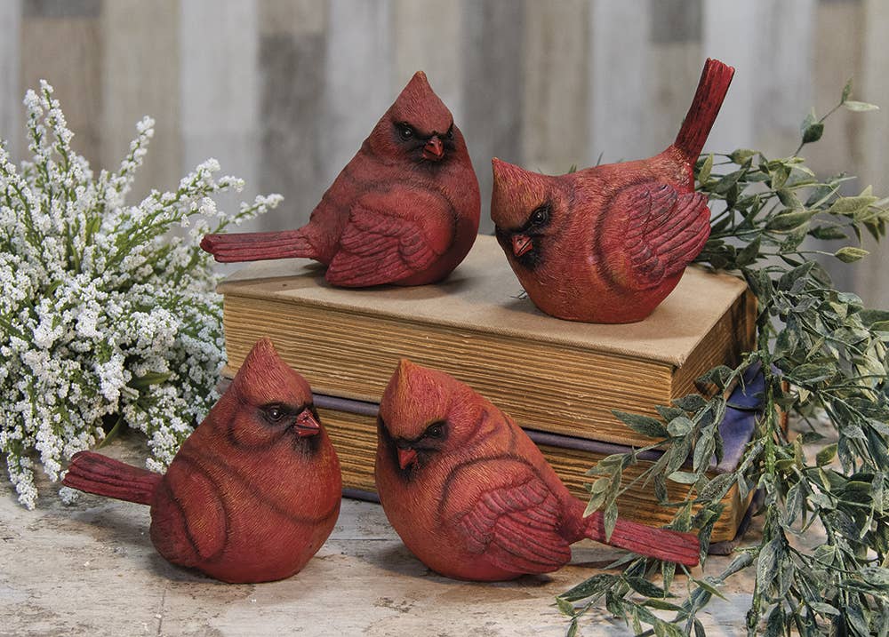 The Hearthside Collection - Wholesale Decorative Figurine - Large Resin Cardinal, 4 Assorted1
