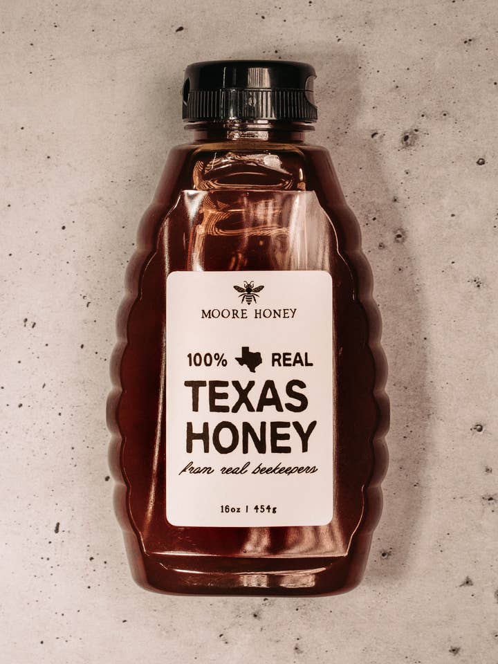 Texas Wildflower Honey 16oz for wholesale by Moore Honey