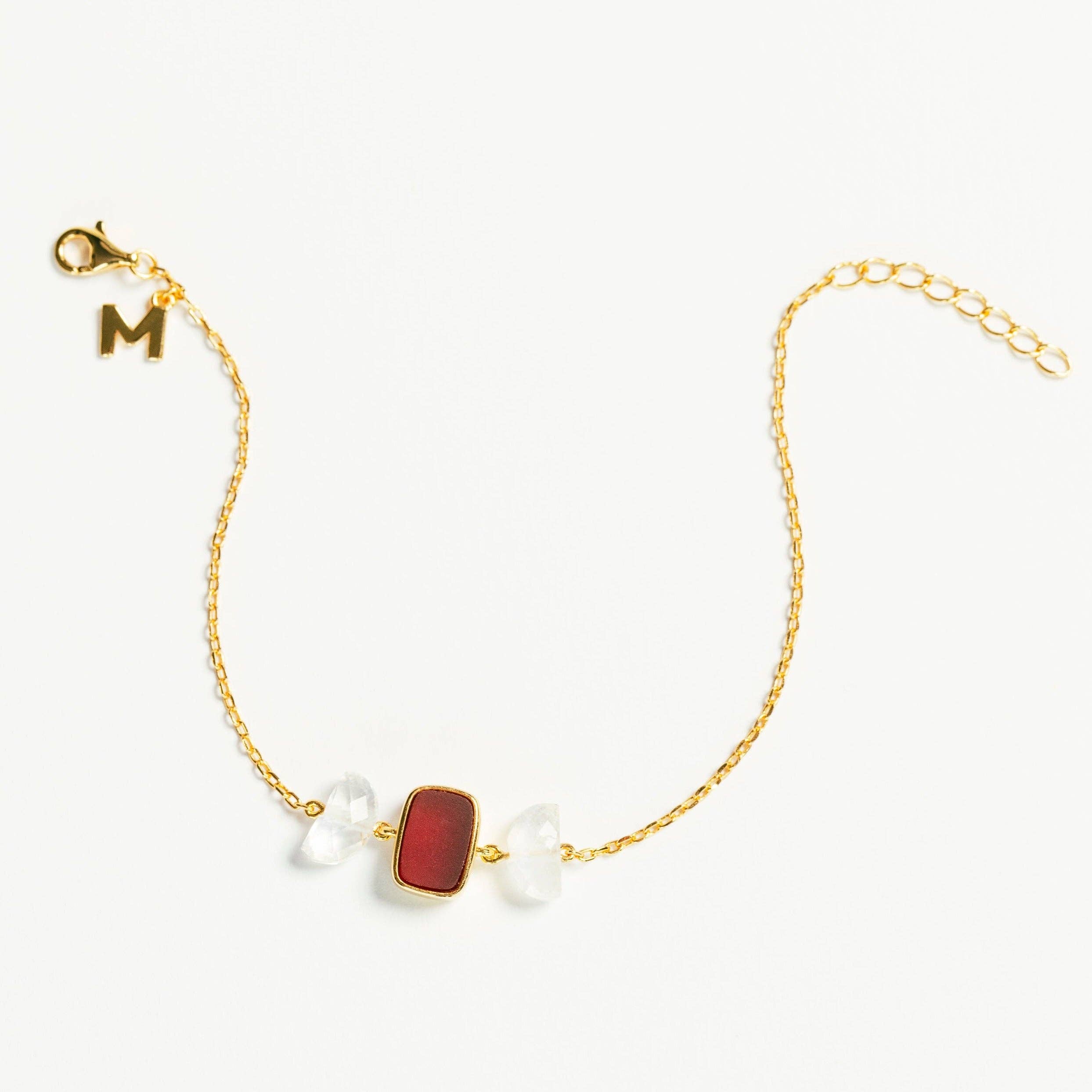 MAMASTE - Wholesale Charm/Dangle Bracelet - Healing & Bonding MAMASTE (Pink Agate)4