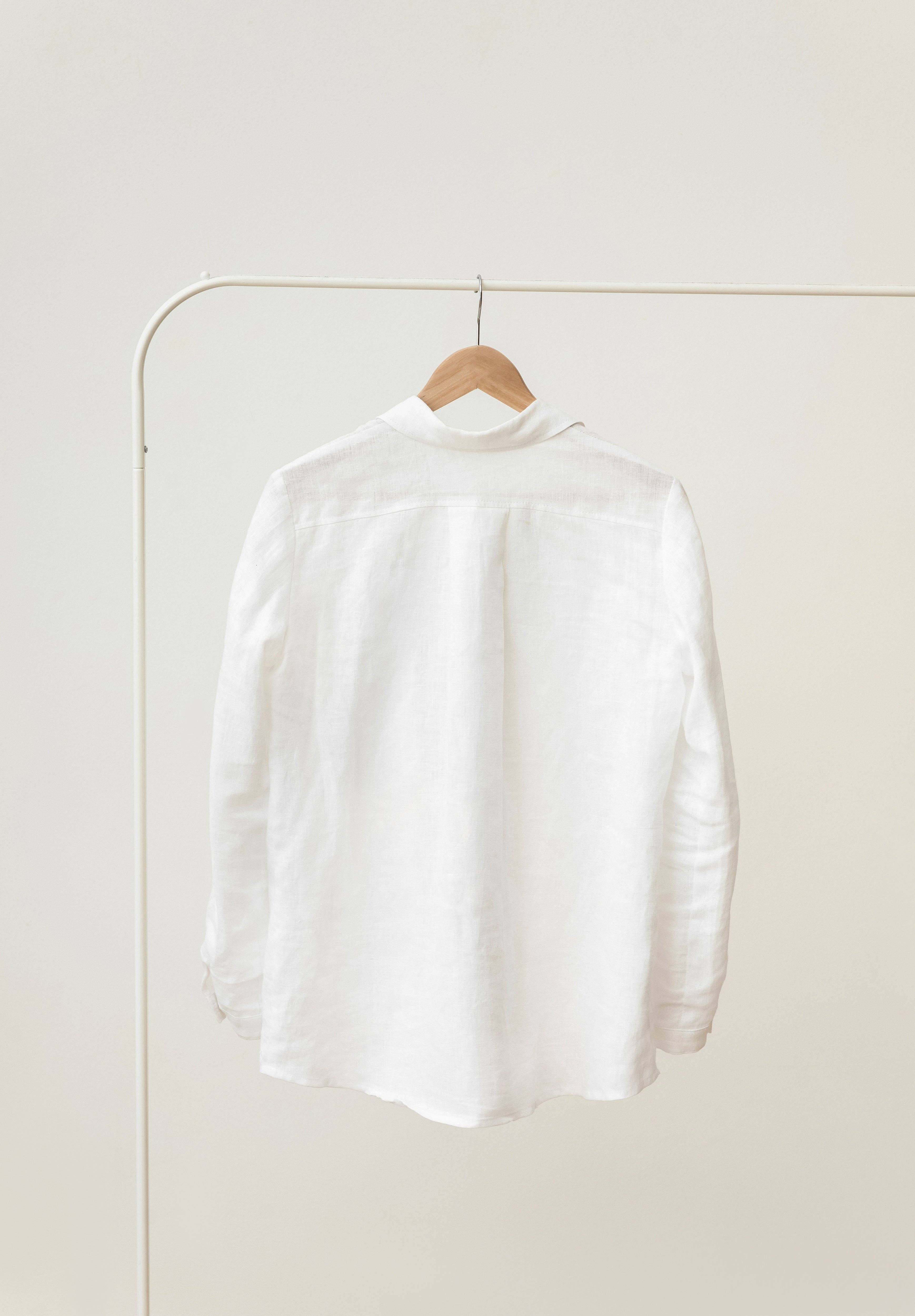 LinenQ – wholesale Buttoned-down shirt – Women's – Classic linen shirt3