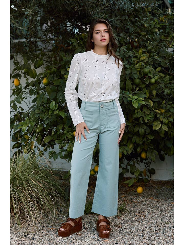 RAISONNEL - Wholesale Pants - Women's - SPAN ANKLE WIDE PANT - RB1036
