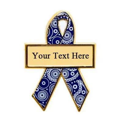 Gepersonaliseerde bewustmakingslinten van Paisley | Gegraveerde pinnen voor wholesale door Personalized Cause