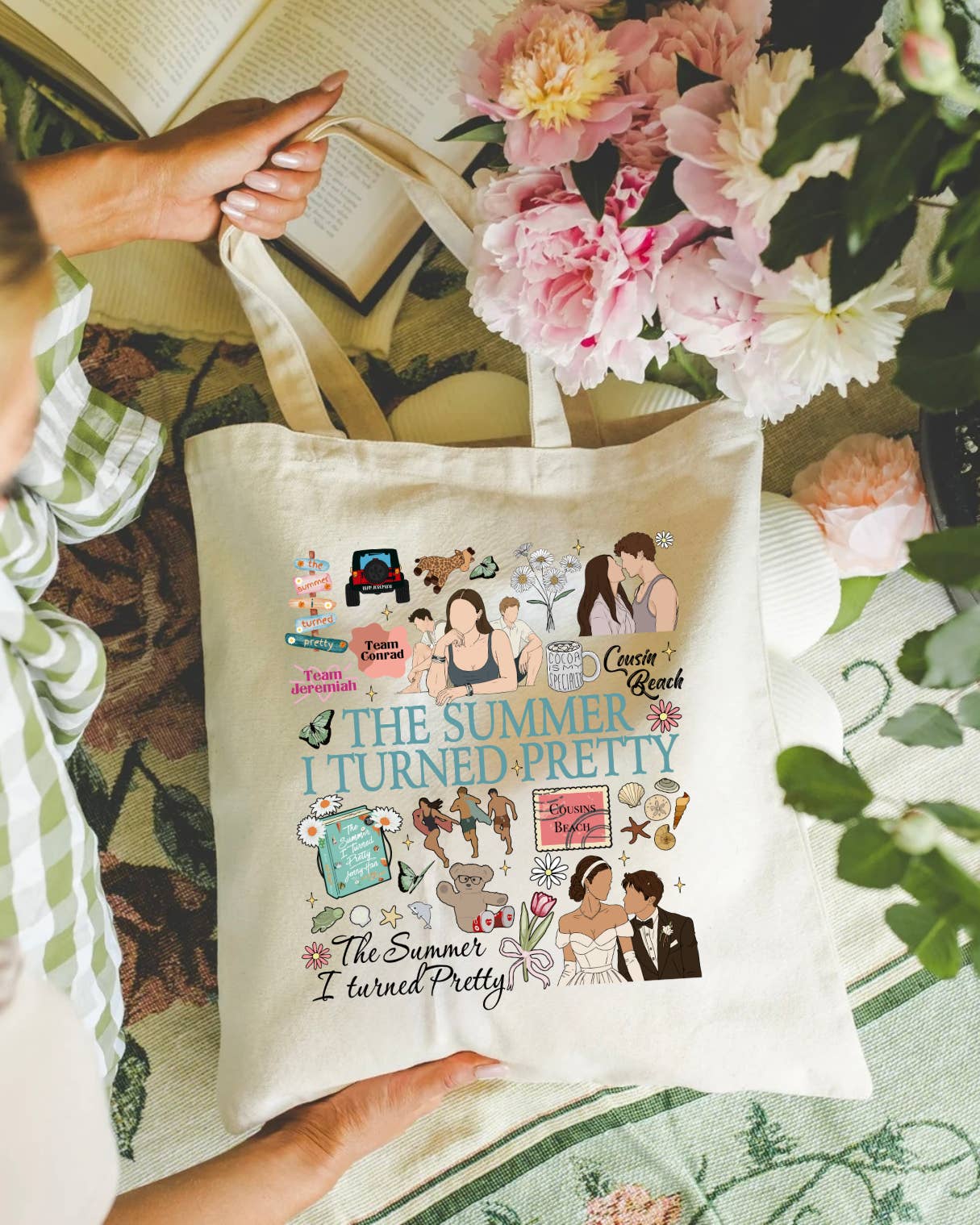 Seven hearts shop - Wholesale Tote Bag - Women's - The summer I turned pretty Tote Bag
