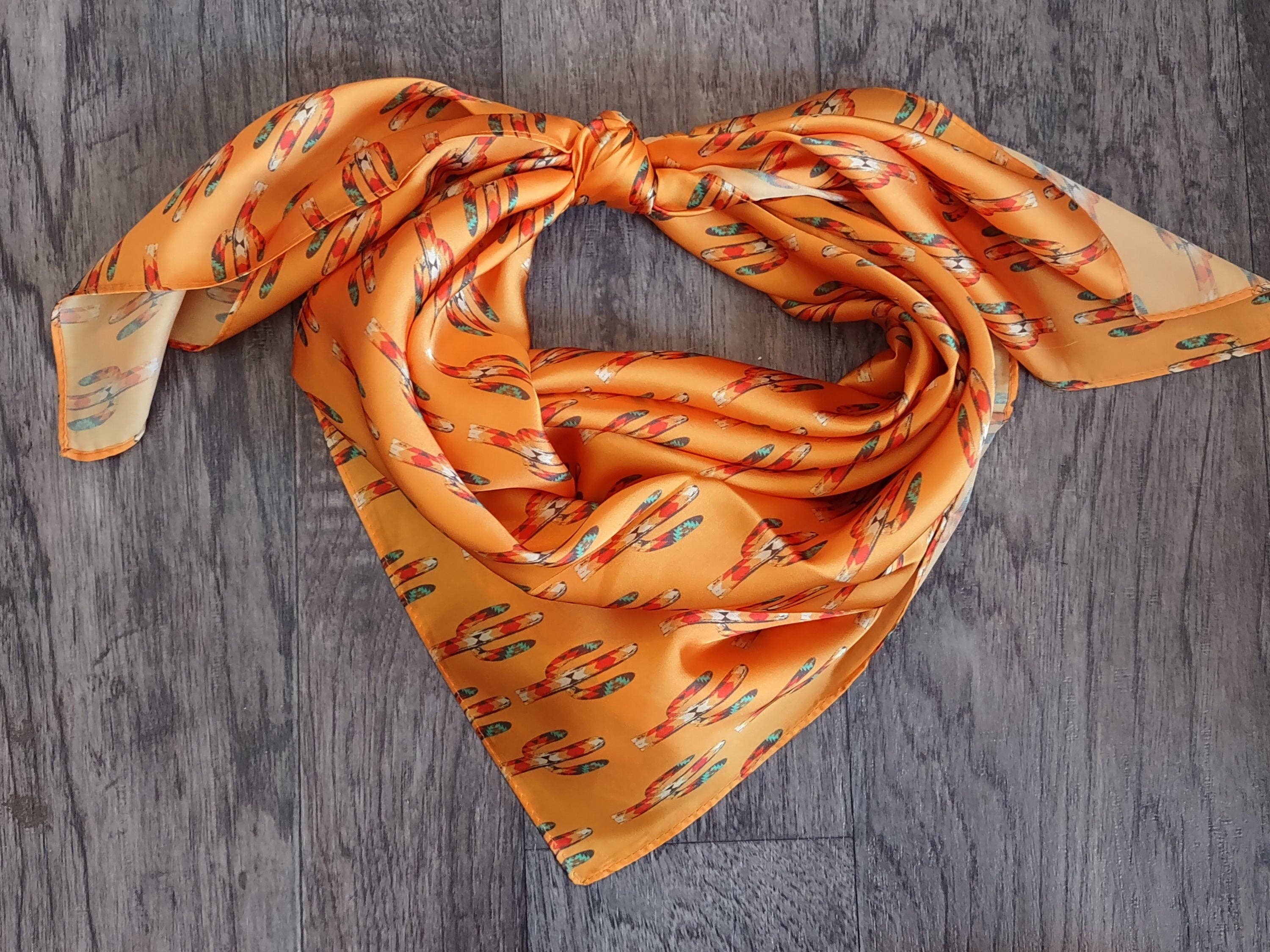 Double B Wild Rags - Wholesale Sjaal - Dames - WILD RAG Donker Mosterd Goud Cactus Cowboy Western Necksjaal Bandana van Double B Wild Rags0