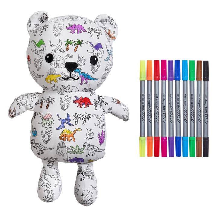 eatsleepdoodle - Wholesale Stuffed/Plush Toy - Kids & Baby - Color in dinosaur Artie Bear