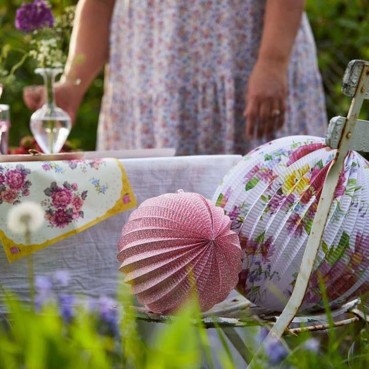 Talking Tables USA - Wholesale Decal - Party Decorations - Mixed Floral Paper Lanterns - 3 Pack | Party Supplies |5