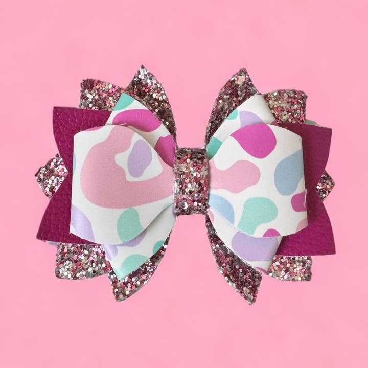 Colorful Leopard Bow | Fits: Stanley/Simple Modern/Brumate/Hydrojug for wholesale by Sip n' Style Shop Co.