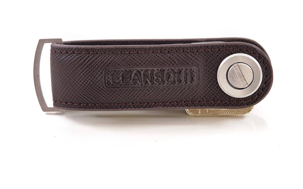 LEANSCHI – Engroshandel Nøglering - Unisex – Smart NØGLERING "KEY-ONE" i Safiano-læder2