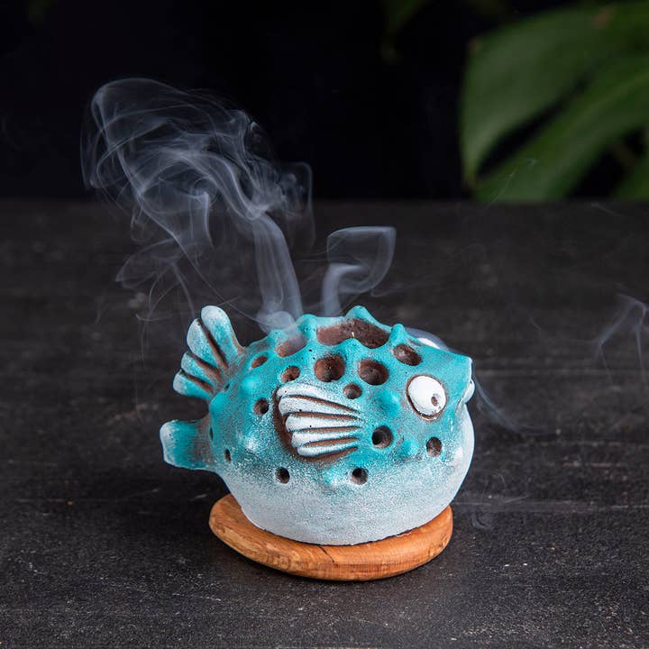 Troy Touch - Venta al por mayor Portainciensos - Porta Incienso y Porta Velas Pez Amarillo Azul1