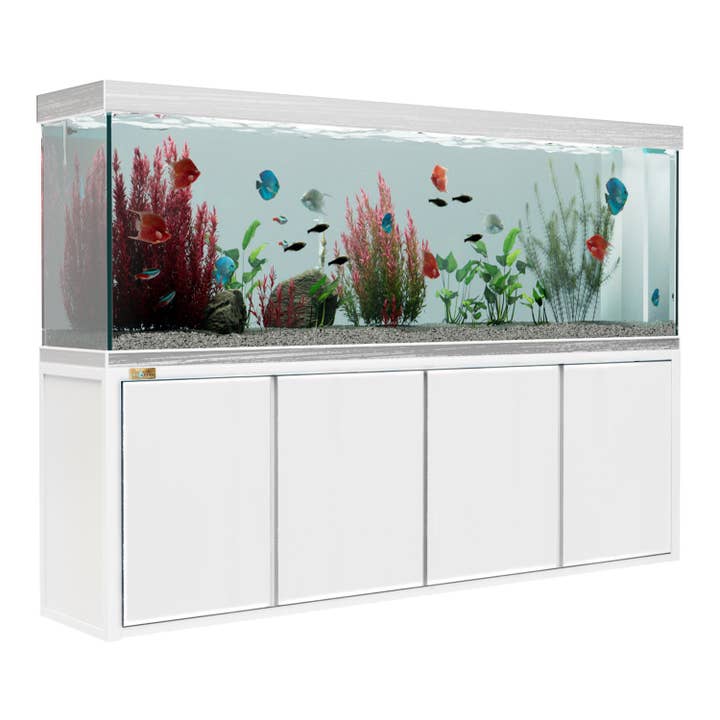 Aqua Dream Tempered Glass Aquarium 260 Gallon Fish Tank White and Silver with Premium Filtration System for wholesale by AQUA DREAM