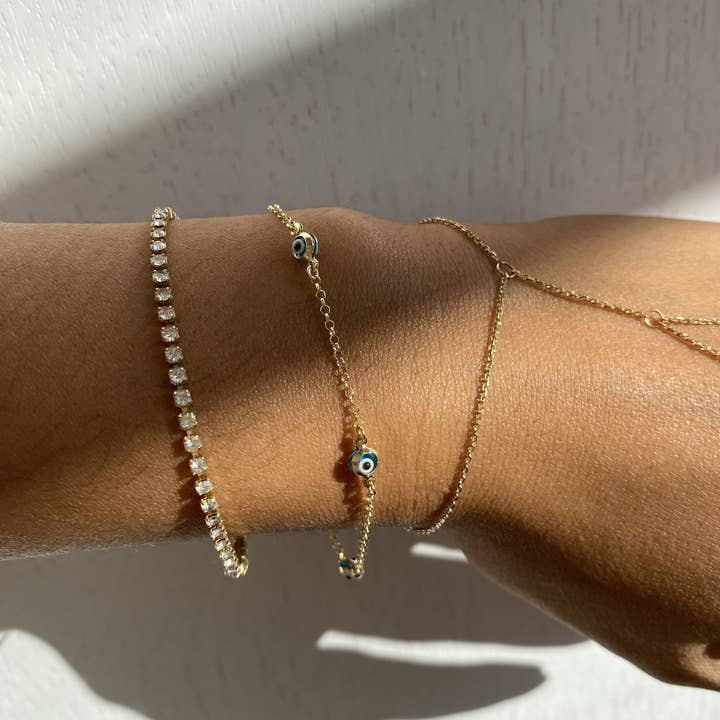 Kimiya Designs - Wholesale Charm/Dangle Bracelet - 14k Evil Eye Bracelet