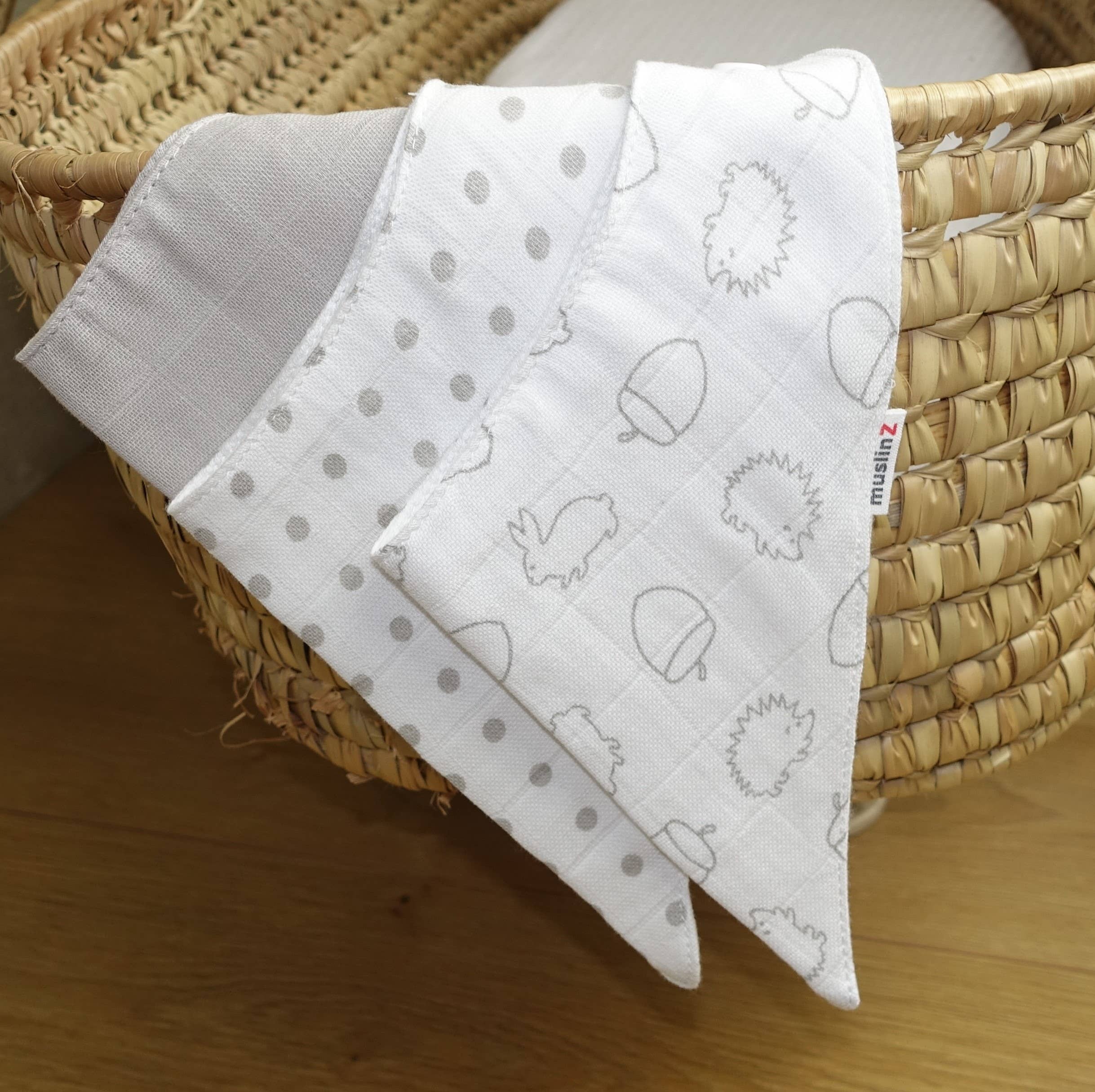 Muslinz - MerryGoRoundUK Ltd – wholesale Bandana bib – MuslinZ 3pk Cotton Muslin Dribble Bibs14