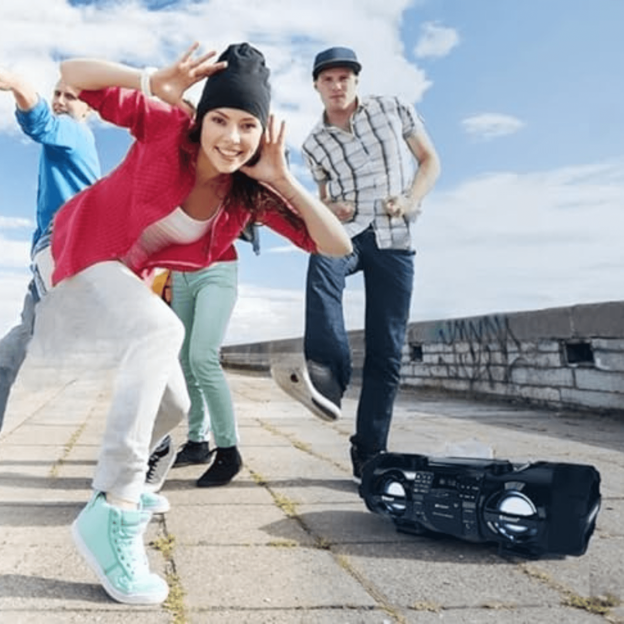 JupiterGear Home - Wholesale Speakers - Emerson Dual Subwoofer Bluetooth Boombox9