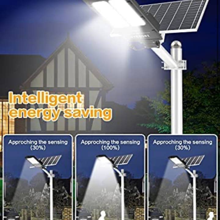 OutdoorSolarOutlet - Wholesale Outdoor/Lawn Light - 400W Solar Street Lights Outdoor, Dusk to Dawn Solar Led Outdoor Light with Remote Control, 6500K Daylight White Security Led Flood Light2