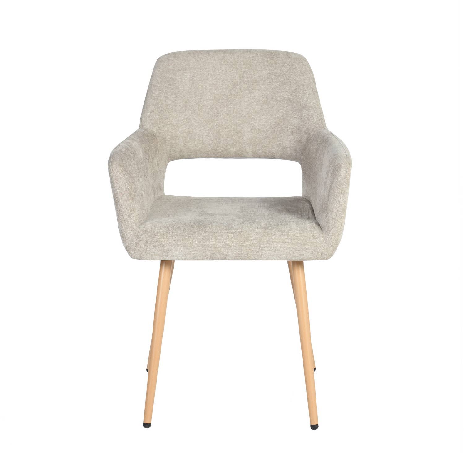 39F Inc. – Großhandel Stühle – CROMWELL Skandinavischer Stoff-Esszimmerstuhl-Beige/Blau3