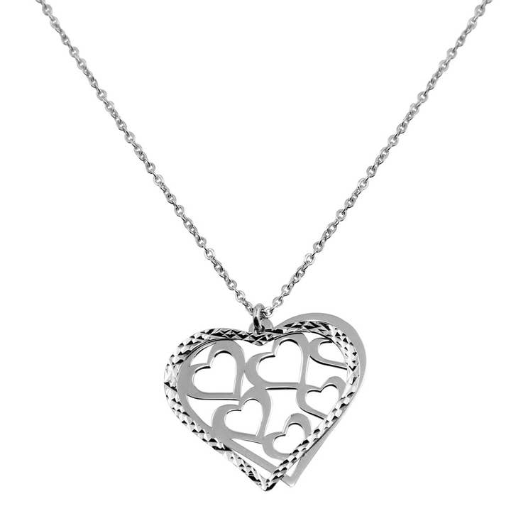Open Heart Pendant with Multiple Hearts - SOP00020CFJ for wholesale by Custom Fashion Jewels