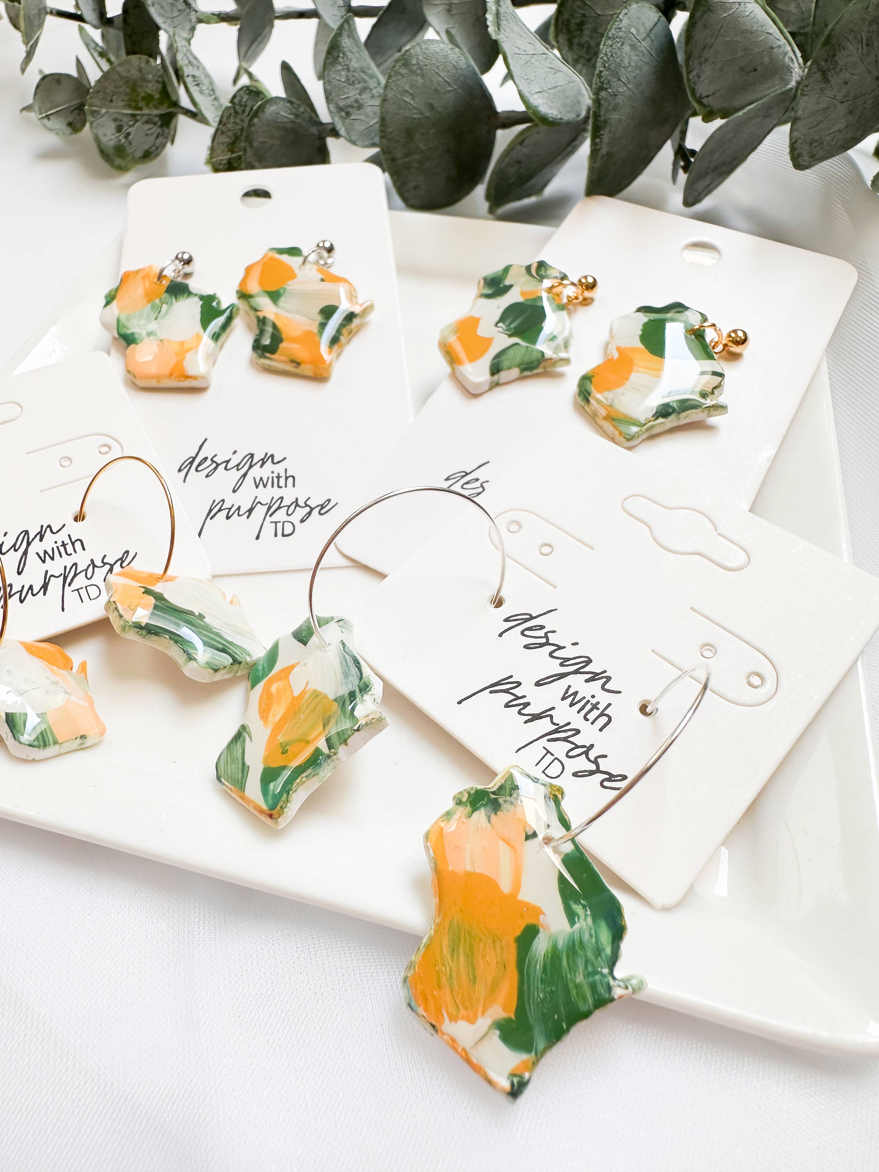 Design With Purpose - Wholesale Dangle Earrings - Hand Painted Green Bay Packers Earrings0