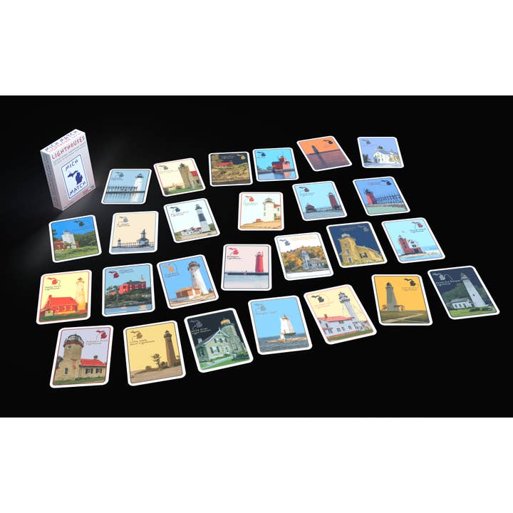 Phil Stagg Photography - Wholesale Brain Game - Kids - MICH MATCH - LIGHTHOUSE EDITION - Educational Matching Game1