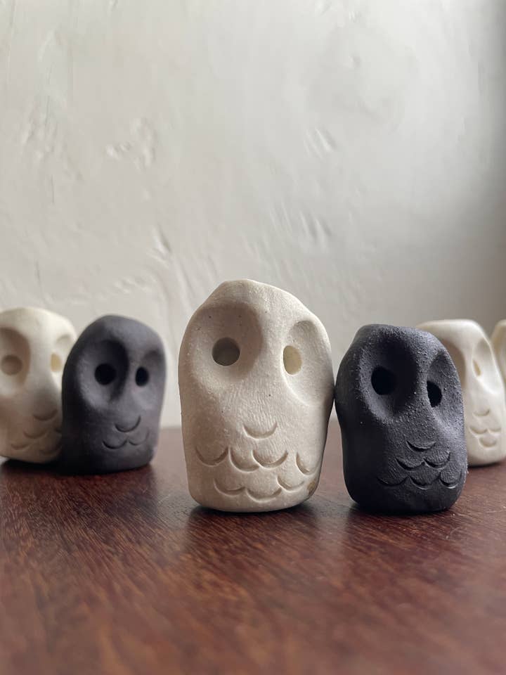 Handmade Ceramic Owls – Assorted Clays for wholesale by Spring + Vine